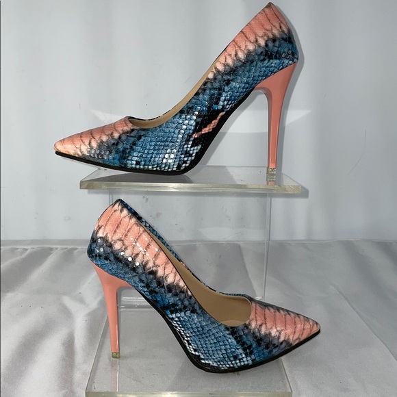 SNAKESKIN PRINT HEELS FTL-11-125 - Picture 2 of 8